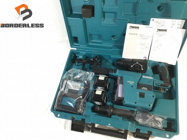 ☆未使用品☆makita マキタ 18V 充電式ハンマドリル HR244DRGXV 集じんシステム(DX01) バッテリー2個(18V 6.0Ah) 充電器 ケース付117496 - 1