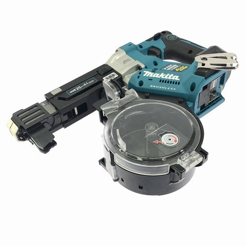 ☆美品☆makita マキタ 18V 充電式オートパックスクリュードライバー FR451D バッテリアダプタ付 コードレスボード用ドライバー - 0