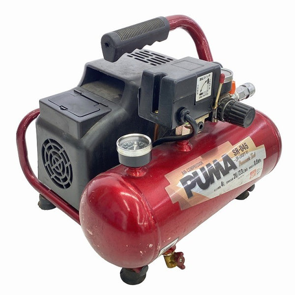 ☆中古品☆SK11 藤原産業 一般圧/常圧 エアコンプレッサー PUMA/プーマ SR-045 SR-L04SPT-01 小型 エアーコンプレッサー - 3