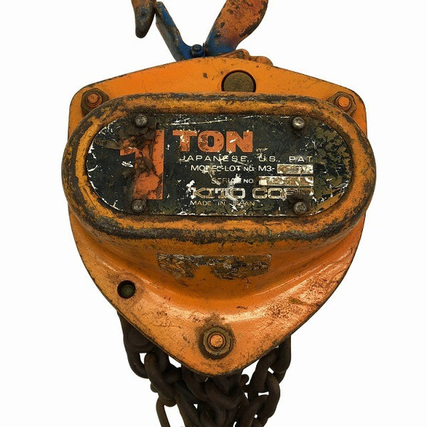☆中古品2個セット☆KITO キトー チェーンブロック M3形 CB010 荷重1.0ton/1ton 揚程2.5m 手動式 チェンブロック 吊り具 荷揚げ機135683 - 8