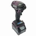 ☆極美品☆makita マキタ 40Vmax 充電式インパクトドライバー TD002GDXAP 紫/パープル バッテリ2個(2.5Ah) 充電器 ケース付134236 - 5