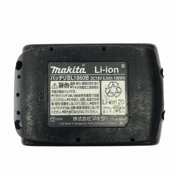 ☆中古品☆makita マキタ 18V 6.0Ah 純正 リチウムイオンバッテリー BL1860B 残量表示付 リチウムイオン電池 蓄電池 充電池118875 - 10