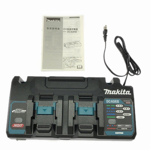 ☆未使用品☆makita マキタ 40Vmax 5.0Ah パワーソースキット XGT6 A-72039 バッテリー2個(BL4050F) 2口急速充電器(DC40RB)137857 - 10