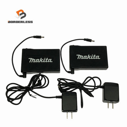 ☆中古品2個セット☆makita マキタ 7.6V 54Wh 充電式ファンジャケット専用バッテリー BL07150B A-68507 ACアダプタ付 空調作業服用132820
