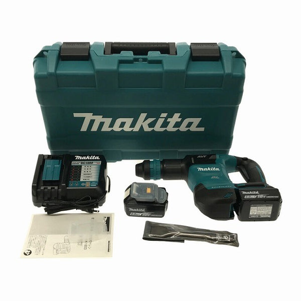☆未使用品※ケース傷有☆makita マキタ 18V 充電式ケレン HK180DRGX バッテリ2個(6.0Ah) 充電器 ケース付 コードレス 剥離 剥がし134402 - 3