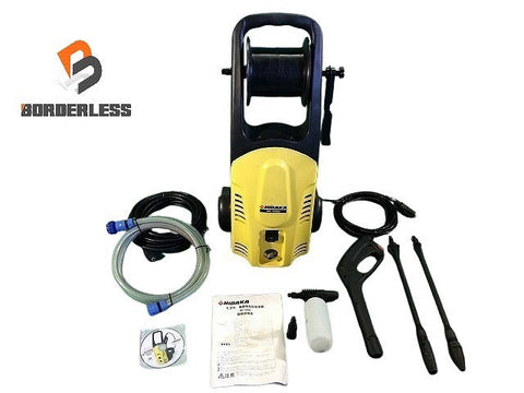 ☆中古品☆HIDAKA ヒダカ 家庭用 高圧洗浄機 HK-1890 水道ホース＋吐出ホース＋ガン＋ノズル付 100V 60Hz 洗車 水洗い