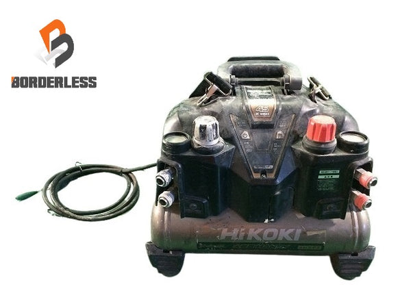 ☆中古品☆HIKOKI ハイコーキ 100V 8L 常圧/高圧 エアコンプレッサー EC1245H3 黒/ブラック エアーツール - 1