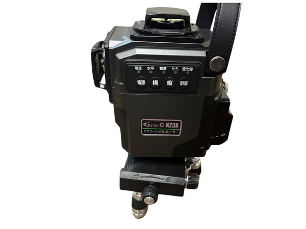 ☆未使用品☆LTC テクノ 電子整準3Dグリーンレーザー LTC-KZ3X フルライン 受光器 LC-FSG バッテリー  三脚付き 墨出し器 - 2