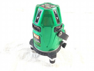 .☆中古品☆MAX マックス グリーンレーザ墨出器 LA-S801DG 受光器(LA-D5GNV) ケース付 グリーンレーザー墨出し器 - 4