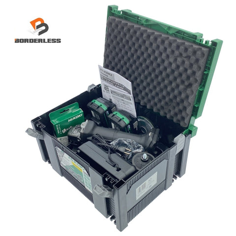 ☆未使用品☆HiKOKI ハイコーキ 36V 100mm ディスクグラインダー G3610DC 2XPCBZ 黒 バッテリ2個 充電器 切断砥石10枚付き118374