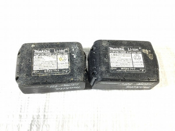 ☆中古品2個セット☆makita マキタ 18V 6.0Ah 純正リチウムイオンバッテリー BL1860B 急速充電対応 残量表示付 雪マーク129162 - 10