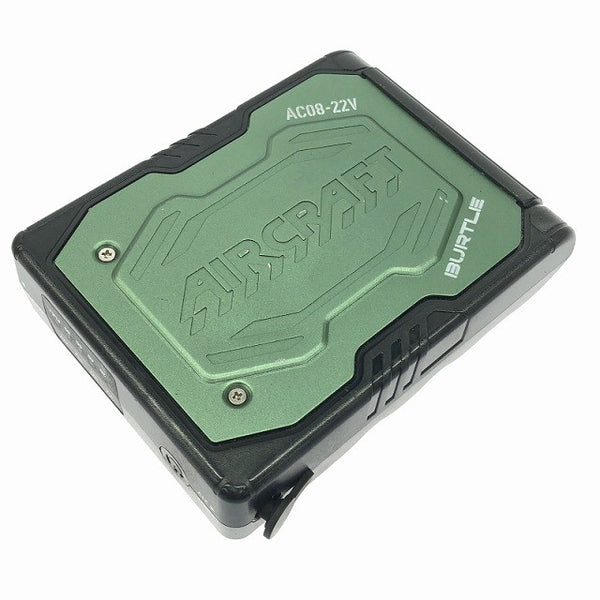 ☆中古品☆BURTLE バートル 22V エアークラフト専用バッテリー AC08 アーミカーキ ファンユニット AC08-1 黒 空調作業服用117634 - 7