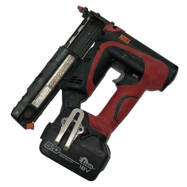 ☆中古品☆MAX マックス 充電式ピンネイラ TJ-35P3 バッテリ1個(18V 5.0Ah) ケース付 - 9
