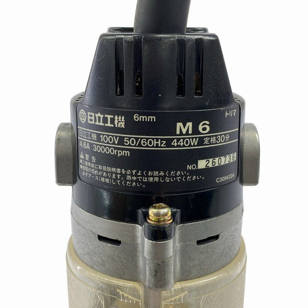 ☆中古品☆HITACIH 日立工機 100Vトリマー M6 コード式 ルーター 木材加工 トリミング 穴あけ 面取り 溝切り 電動工具130002 - 6