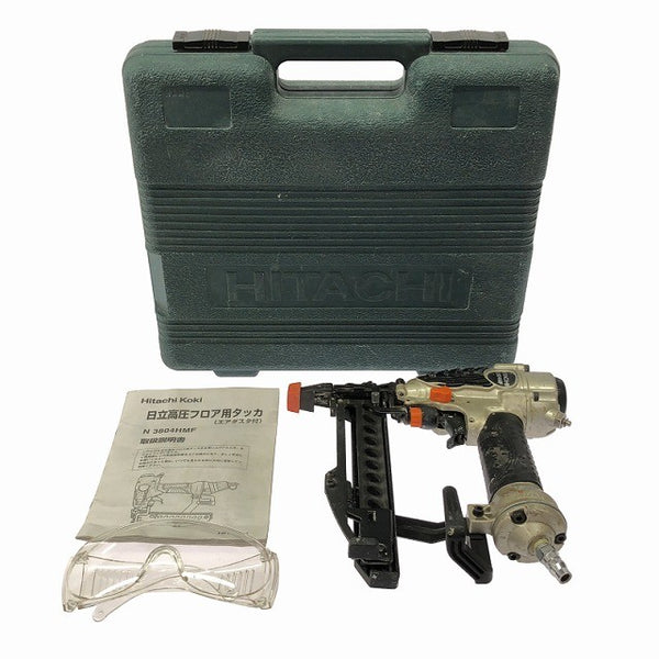 ☆中古品☆HITACHI 日立工機 常圧 38mm フロア用タッカー N3804MF ゴーグル ケース付 フロアタッカー エアータッカ129763 - 3