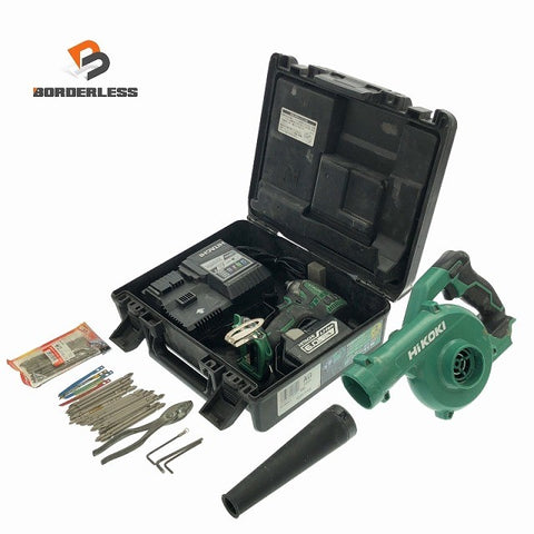 ☆中古品☆HITACHI 日立工機 18V コードレスインパクトドライバ WH18DDL2 ブロワ RB18DC バッテリー(18V 6.0Ah)付き124214