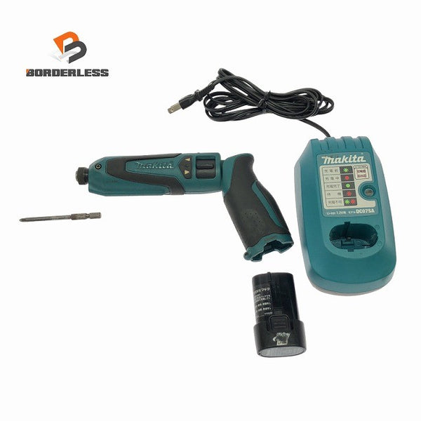 ☆中古品☆makita マキタ 7.2V ペンインパクトドライバ TD021D バッテリー(7.2V 1.0Ah) 充電器付き 電動工具 締め付け129330 - 1