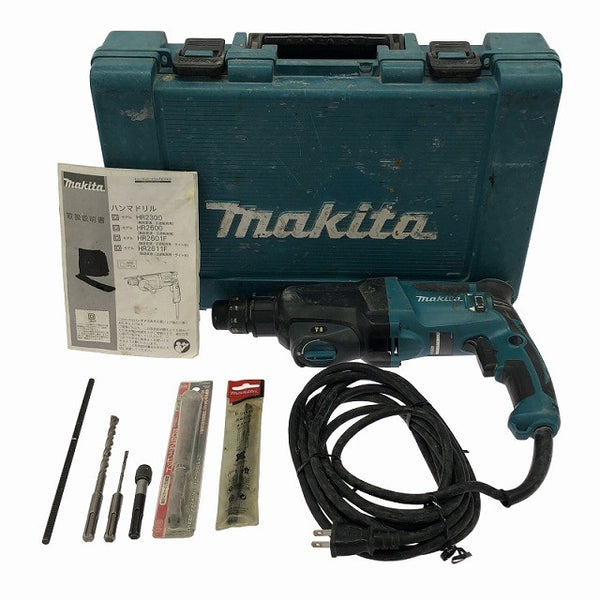 ☆中古品☆makita マキタ 100V 26mm ハンマドリル HR2600 ケース付 SDSプラス コード式 ハンマードリル 穴あけ 穿孔 電動工具135031 - 3
