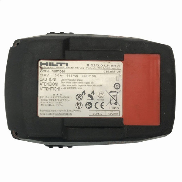 ☆中古品☆HILTI ヒルティ 22V 充電式アングルグラインダー AG 4S-A22-125 バッテリー2個（22V3.0Ah) 充電器 ケース付 - 9