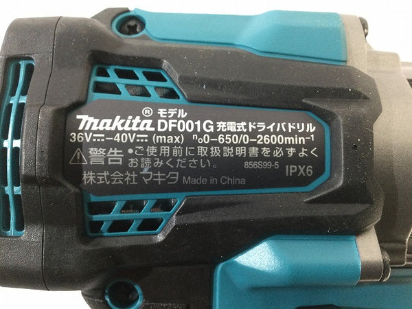 ☆未使用品☆ makita マキタ 40Vmax 充電式ドライバドリル DF001GRDX バッテリ2個(40V 2.5Ah) 充電器 ケース付き - 9