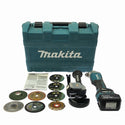 ☆中古品☆makita マキタ 18V 充電式ディスクグラインダー GA418D バッテリ2個(6.0Ah) ケース付 コードレス ディスクサンダー130991 - 3