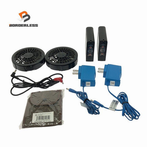 ☆中古品☆(株)セフト研究所 空調作業服用バッテリー BTUL1×2 ファン 充電ケーブル付き 暑さ対策 PSEマーク129332