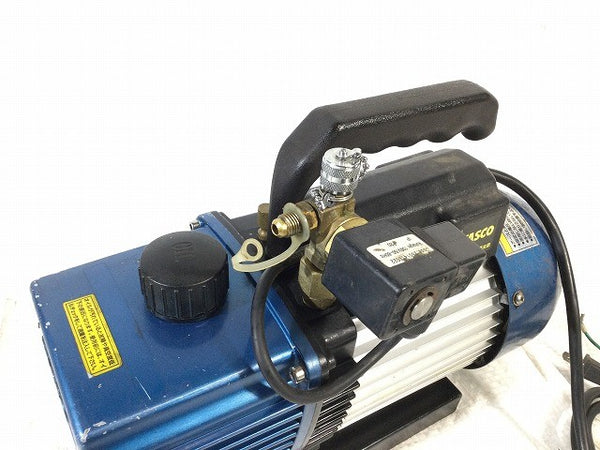 ☆中古品☆TASCO タスコ オイル逆流防止弁付高性能ツーステージ 真空ポンプ TA150XB ゲージマニホールド TA140GB/TA141GB 付き133735 - 7
