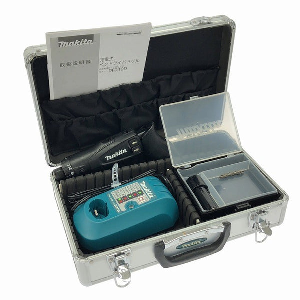 ☆中古品☆makita マキタ 7.2V 充電式ペンドライバドリル DF010DSB 黒/ブラック バッテリ1個(1.0Ah) 充電器 ケース付 コードレス131036 - 2
