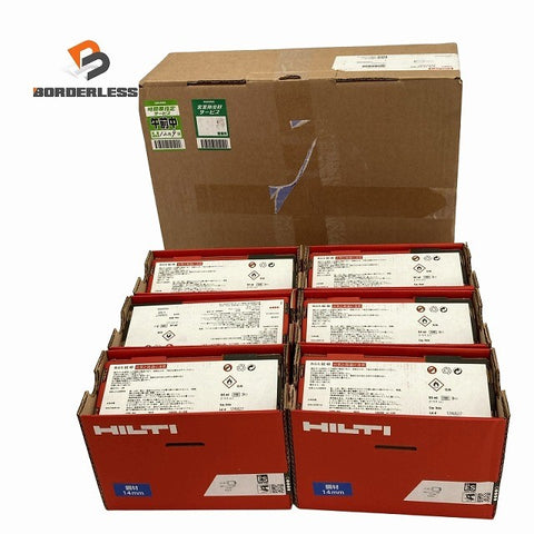 ☆未使用 6セット☆HILTI ヒルティ GX3専用ピン 1200x X-S 14G3MX 鋼材 14mm ガス缶付き 1箱(2本) GC40123176
