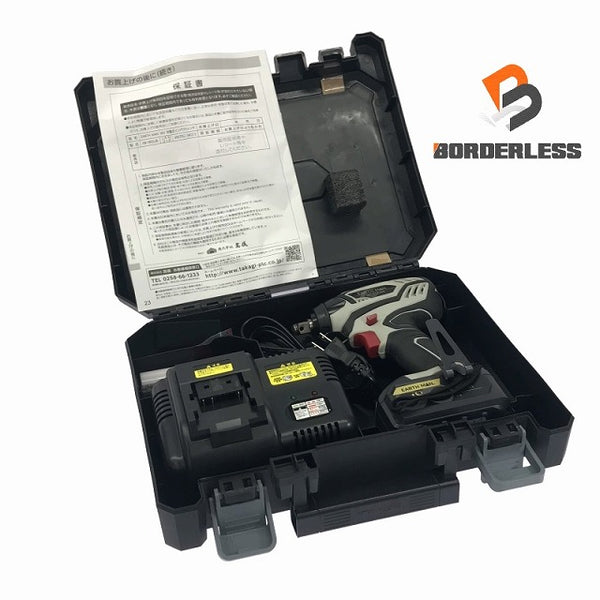 ☆未使用品☆EARTH MAN アースマン 充電式インパクトレンチ IW-180LiB バッテリー1個(18V 3.0Ah) 充電器 ケース付 コードレス - 2