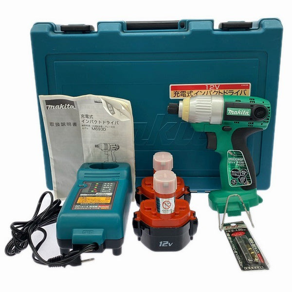 ☆比較的綺麗☆makita マキタ 12V 充電式インパクトドライバー M693D バッテリ2個(1.3Ah) 充電器 ケース付 コードレス バッテリー式130478 - 3