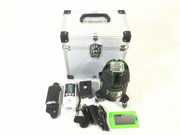 ☆比較的綺麗☆STS 電子整準式グリーンレーザー墨出器 ELG-440 バッテリー1個 充電器 受光機 付属品 ケース付き 測定 計測 光学116302 - 3