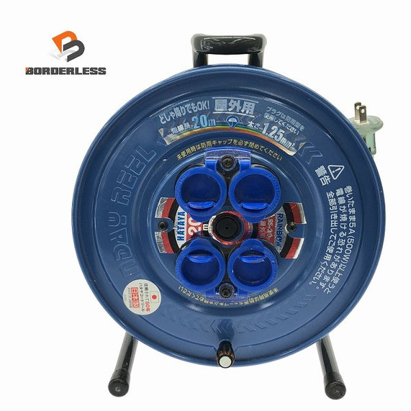 ☆中古品☆HATAYA ハタヤ 畑屋 100V 20m サンデーレインボーリール SS-20 屋外用 防雨型 電工ドラム コードリール 延長コード137192 - 1