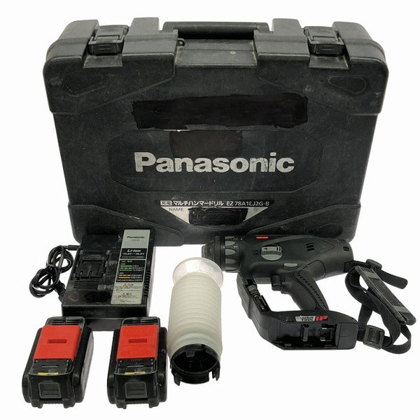 ☆中古品☆Panasonic パナソニック 14.4V/18V 充電マルチハンマードリル EZ78A1LJ2G-B バッテリ2個(18V 5.0Ah)充電器 ケース付137223 - 3