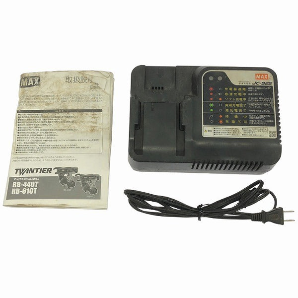 ☆中古品☆MAX マックス 14.4V 充電式鉄筋結束機 ツインタイア RB-440T 充電器 ケース付 ツインタイヤ コードレス 鉄筋工事137860 - 10