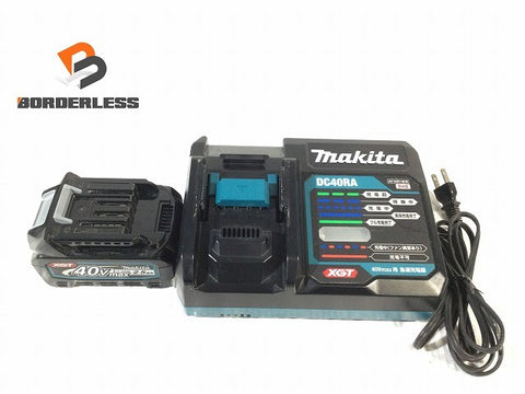 ☆比較的綺麗 2点セット☆makita マキタ 40Vmax 2.5Ah 純正リチウムイオンバッテリ BL4025 純正急速充電器 DC40RA129038