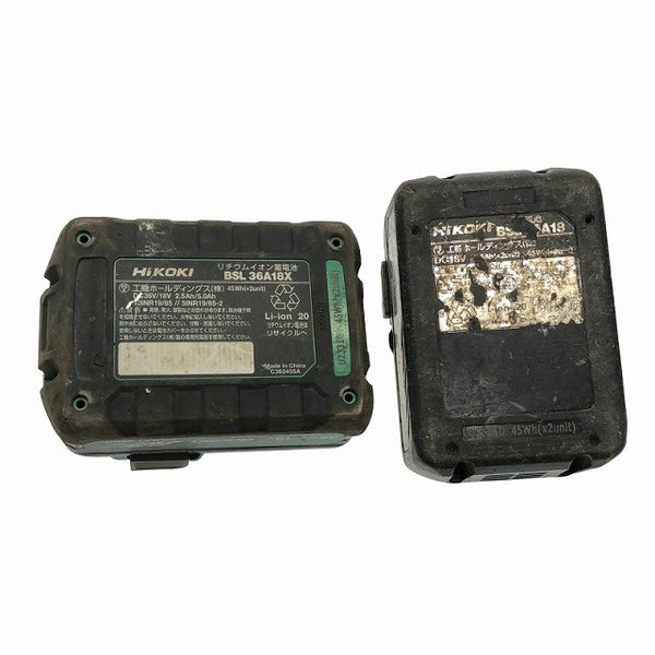 ☆中古品☆HiKOKI ハイコーキ 36V コードレスインパクトレンチ WR36DC バッテリー2個 充電器付き 電動工具 締め付け120702 - 10