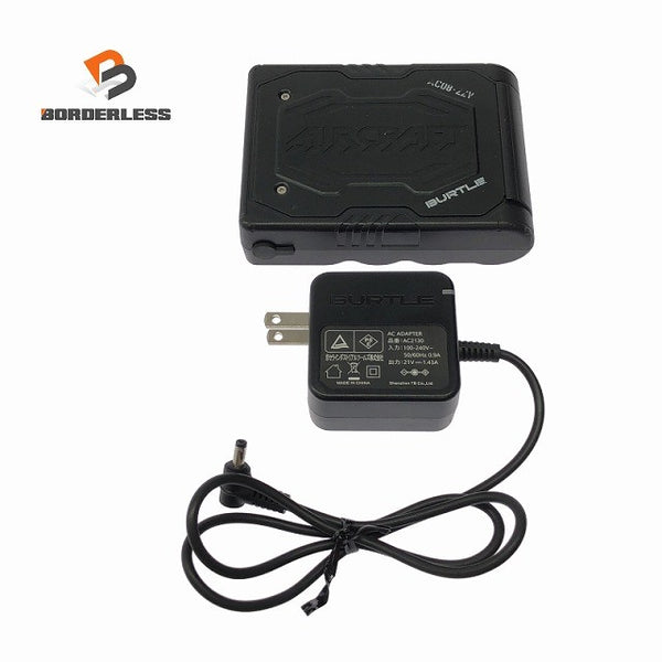 ☆中古品☆BURTLE バートル 空調作業服用バッテリー AC08-22V 充電ケーブル付き ※ファンなし 暑さ対策 熱中症対策130046 - 1