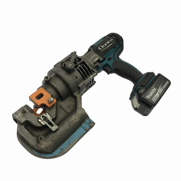 ☆中古品☆ OGURA オグラ 18V コードレス油圧式パンチャー N209WDS 青/ブルー バッテリー1個(6.0Ah)+パーツ+ケース 切断 鉄工 - 4
