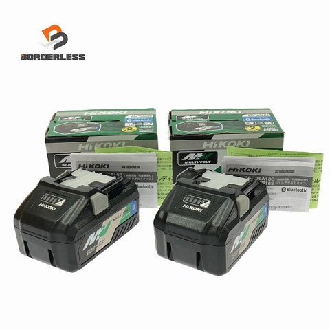 ☆未使用品 2個セット☆HiKOKI ハイコーキ 36V 4.0Ah 純正 マルチボルトバッテリー BSL36B18B Bluetooth リチウムイオン電池137607