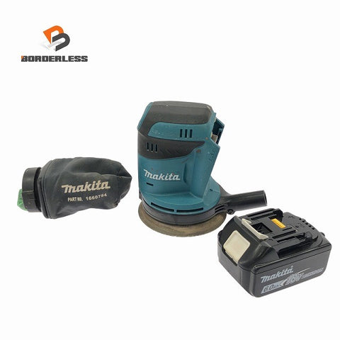 ☆中古品☆makita マキタ 18V 125mm 充電式ランダムオービットサンダー BO180D バッテリ1個(18V 6.0Ah) コードレス オービタル 電動工具135288