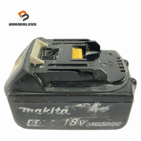 ☆中古品☆makita マキタ 18V 6.0Ah 純正 リチウムイオンバッテリー BL1860B 残量表示付 リチウムイオン電池 蓄電池 充電池136881