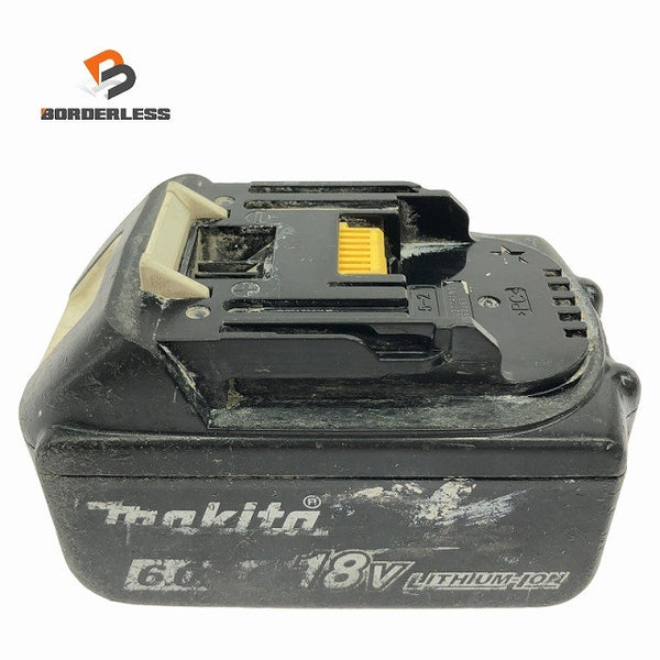 ☆中古品☆makita マキタ 18V 6.0Ah 純正 リチウムイオンバッテリー BL1860B 残量表示付 リチウムイオン電池 蓄電池 充電池136881 - 1
