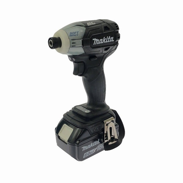 ☆未使用品☆makita マキタ 18V 充電式ソフトインパクトドライバTS141DRGXB 黒/ブラック バッテリー2個(18V 6.0Ah) 充電器 ケース付135181 - 4