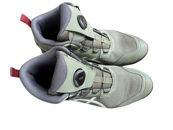 ☆未使用品☆ ASICS アシックス ウィンジョブ CP214 TS BOA 1271A056 ライケングリーン/ホワイト 28㎝ 2E相当 安全靴 作業靴127851 - 2