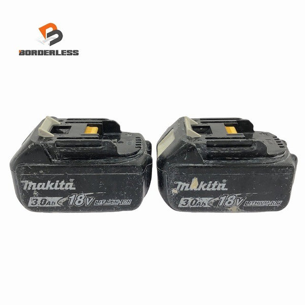 ☆中古品2点セット☆makita マキタ 18V 3.0Ah 純正 リチウムイオンバッテリー BL1830B 残量表示付 リチウムイオン電池 蓄電池134880 - 1