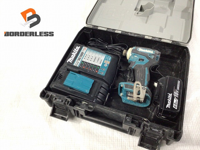 ☆中古品☆ makita マキタ 18V 充電式インパクトドライバー TD172D 青/ブルー 本体+バッテリー1個(6.0Ah) 充電器+ |  誰もが安心できる工具専門のリユース工具販売専門店Borderless