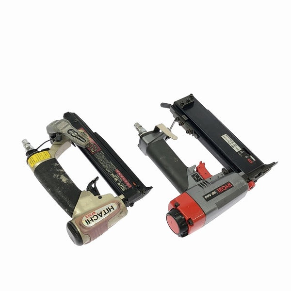 ☆中古品セット☆HITACHI 日立工機 常圧 ピン釘打機 NP35A RYOBI エア釘打機 RF-500 ゴーグル付 ピンタッカ エアーツール108335 - 4