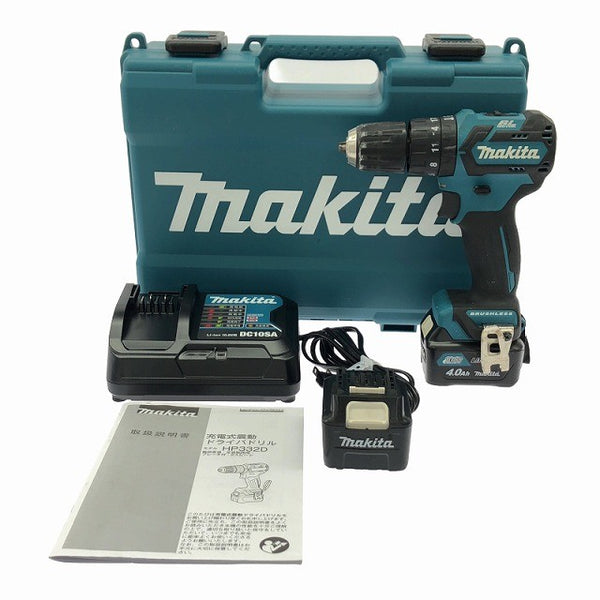 ☆中古美品☆makita マキタ 10.8V 充電式震動ドライバドリル HP332DSMX バッテリ2個(4.0Ah) 充電器 ケース付 振動ドライバドリル131035 - 3