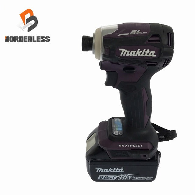 ☆極美品☆makita マキタ 18V 充電式インパクトドライバ TD172D 紫/パープル バッテリー1個(18V 6.0Ah) 電動工具 |  誰もが安心できる工具専門のリユース工具販売専門店Borderless